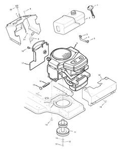 Part Location Diagram of 93198 Briggs and Stratton Screw-Rotating Screen Mounting Sem
